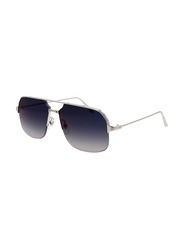 Cartier Aviator Full Rim Silver Sunglasses for Men, Red Lens, CT0230S 004 59-15