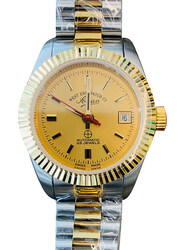 West End Analog Watch for Women with Stainless Steel Band, Water Resistant, 6838.20.2708, Multicolour-Gold