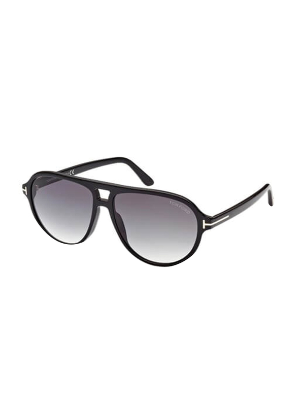 Tom Ford Full-Rim Grey Sunglasses for Men, Black Lens, TF932 01B, 59/14
