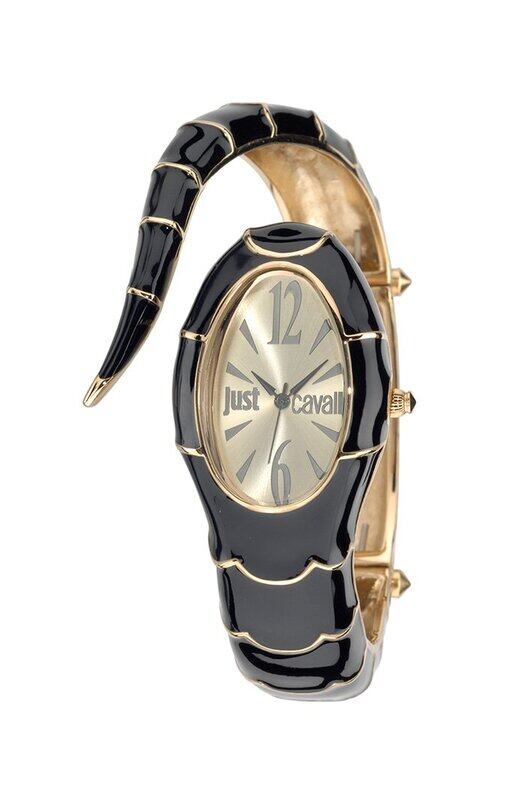 

Just Cavalli Analog Watch for Women with Stainless Steel Band, Water Resistant, 7253153508, Black-Gold