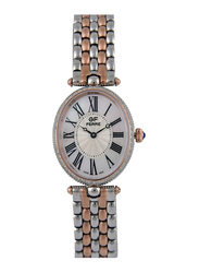 GF Ferre Wrist Watch for Women with Band, Water Resistant, GFTTRG11204, Silver/Rose Gold-White