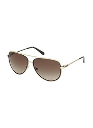 Guess Aviator Full Rim Black/Brown Sunglasses for Men, Brown Lens, GU6959 33F 63-13