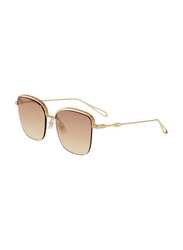 Chopard Square Full Rim Gold Sunglasses for Women, Gold Lens, SCHd45S 300K