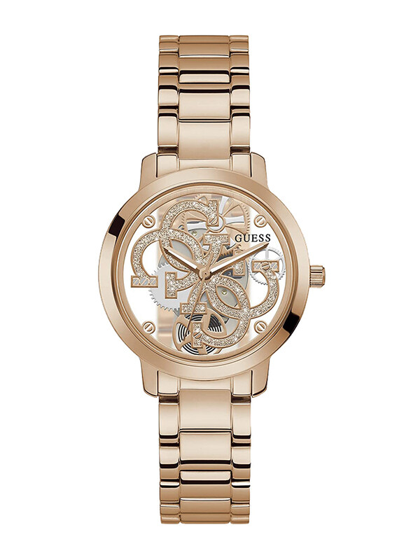 

Guess Analog Watch for Women with Stainless Steel Band, Water Resistant, GW0300L3, Rose Gold