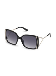 Guess Square Full Rim Black Sunglasses for Women, Black Lens, GU7751 01C 58-16