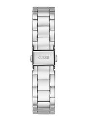 Guess Analog Watch for Women with Stainless Steel Band, Water Resistant, GW0308L1, Silver/White