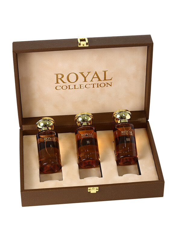 

Royal 3-Pieces Collection Brown Set Unisex, I 50ml EDP Perfume, II 50ml EDP Perfume, III 50ml EDP Perfume