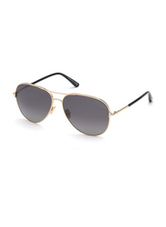 Tom Ford Full Rim Pilot Gold Sunglasses for Unisex, Grey Lens, TF823, 28D 59-14