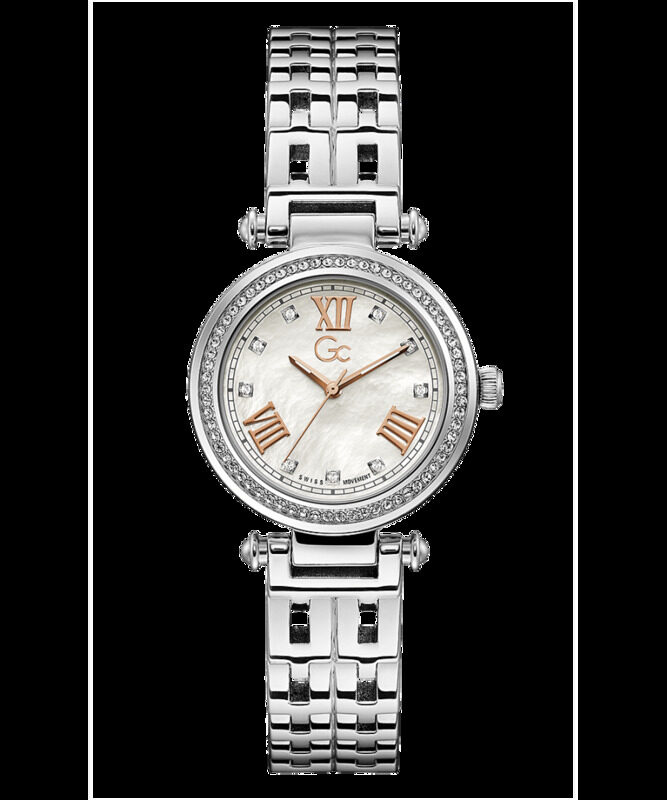 

GC Analog Watch for Women with Stainless Steel Band, Y47002L1MF, Silver-White