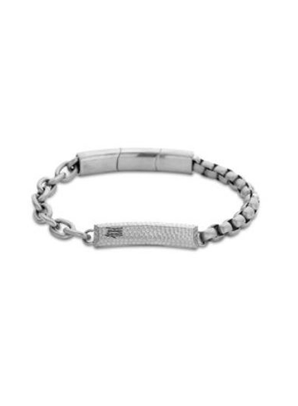 Cerruti 1881 Stainless Steel Chain Bracelet for Men, Silver