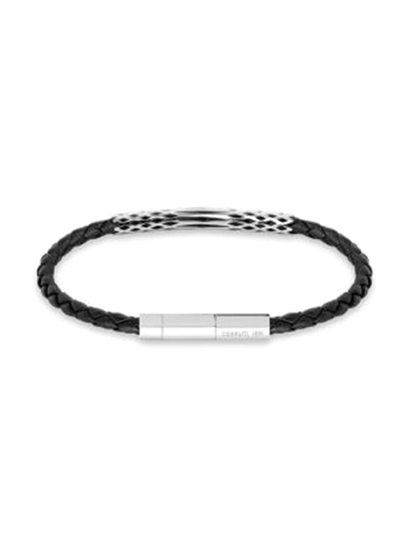 

Cerruti 1881 Braided Bracelet for Men, Ciagb2210201, Black/Silver