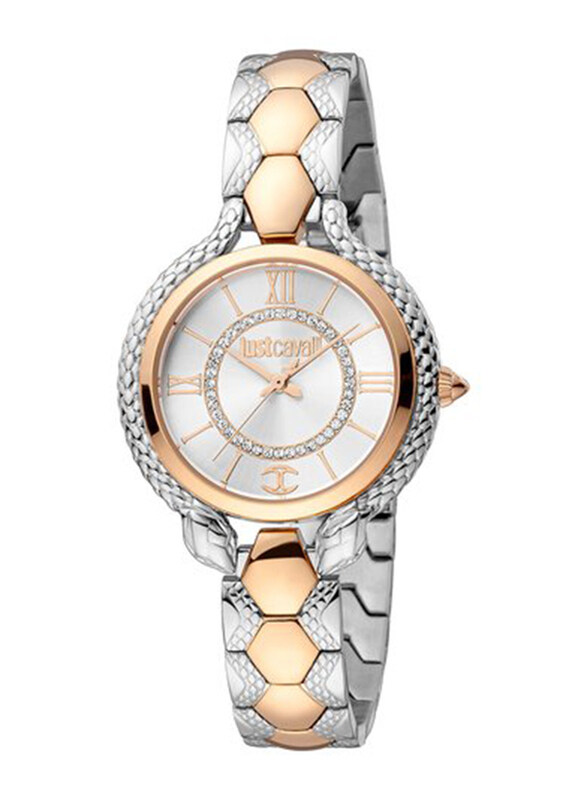 

Just Cavalli Finezza Analog Watch for Women with Stainless Steel Band, JC1L046M0295, Multicolour-White