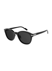 Cartier Full Rim Phantos Black Sunglasses for Men, Grey Lens, CT0302S, 001