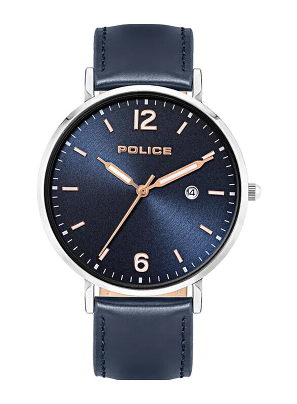 

Police Analog Watch for Women with Leather Band, Water Resistant, PL.15368BS/03, Blue
