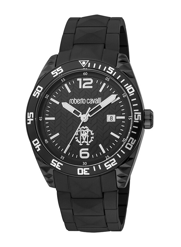 

Roberto Cavalli Analog Watch for Men with Stainless Steel Band, Water Resistant, RC5G018M0085, Black