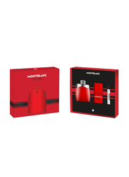 Mont Blanc 3-Piece Legend Red Gift Set for Men, 100ml EDP, 7.5ml EDP, 75ml Deo Stick