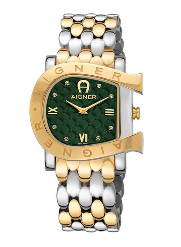 

Aigner Analog Watch for Men with Stainless Steel Band, Water Resistant, A153213, Multicolour-Green