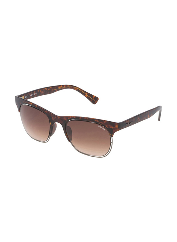 Police Clubmaster Full Rim Havana Brown Sunglasses for Men, Brown Lens, OFFSIDE 8 SPL160 51-21