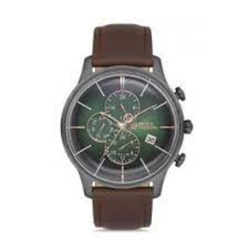 

Sergio Tacchini Analog Watch for Men with Leather Genuine Band, ST.1.10151-2, Brown-Green