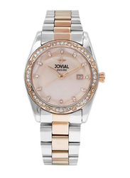 Jovial Analog Watch for Women with Stainless Steel Band, 9157LAMQ05ZE, Rose Gold-Rose Gold/Silver