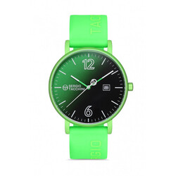 Sergio Tacchini Analog Watch for Men with Silicone Band, ST.1.10116-7, Green-Green