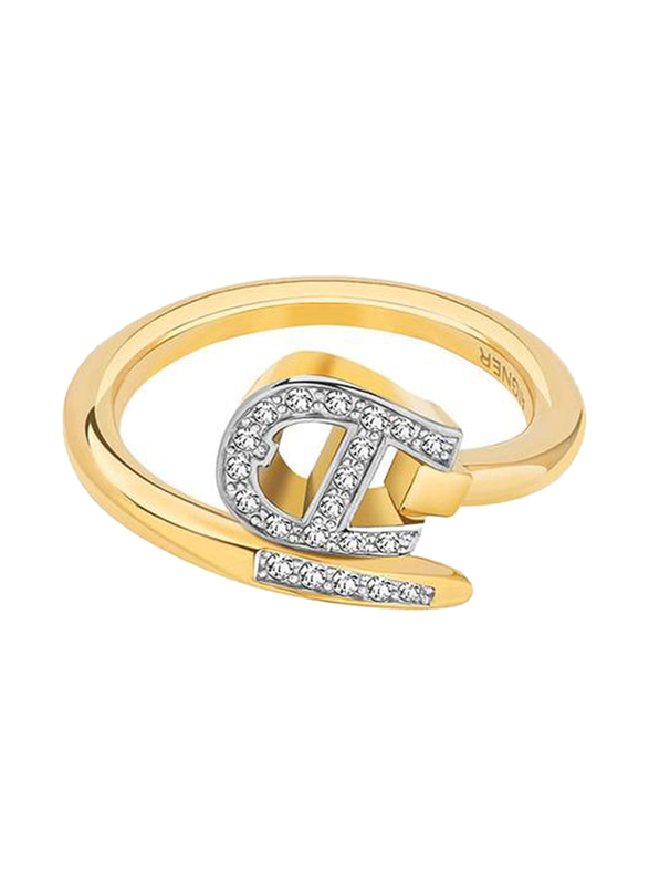 Aigner Vite Fashion Ring for Women, ARJLF2202342, Size 54, Gold