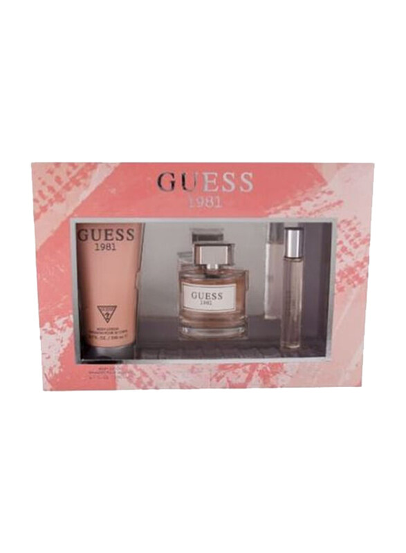 

Guess 3-Piece 1981 Gift Set for Women, 100ml EDT Perfume, 200ml Body Lotion, 15ml EDT Perfume