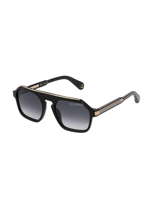Police Full Rim Square Black Sunglasses Unisex, Black Lens, 19