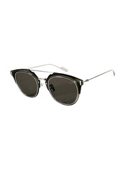 Christian Dior Aviator Full Rim Silver/Black Sunglasses Unisex, Black Lens, DIORCOMPOSIT1.0 FX8NY 62-12 15