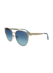 Just Cavalli Full-Rim Gold Sunglasses for Men, Blue Lens, JC750S COL.32W, 56/17/140