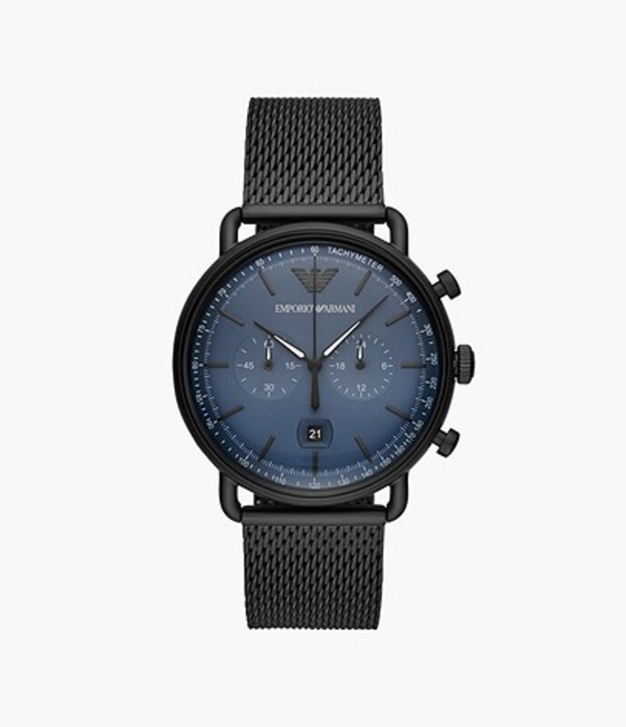 Emporio Armani Analog Watch for Men with Stainless Steel Band AR