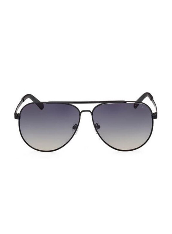 

Guess Full-Rim Pilot Black Sunglasses For Men, Blue Lens, GU00059S 02W, 62/12
