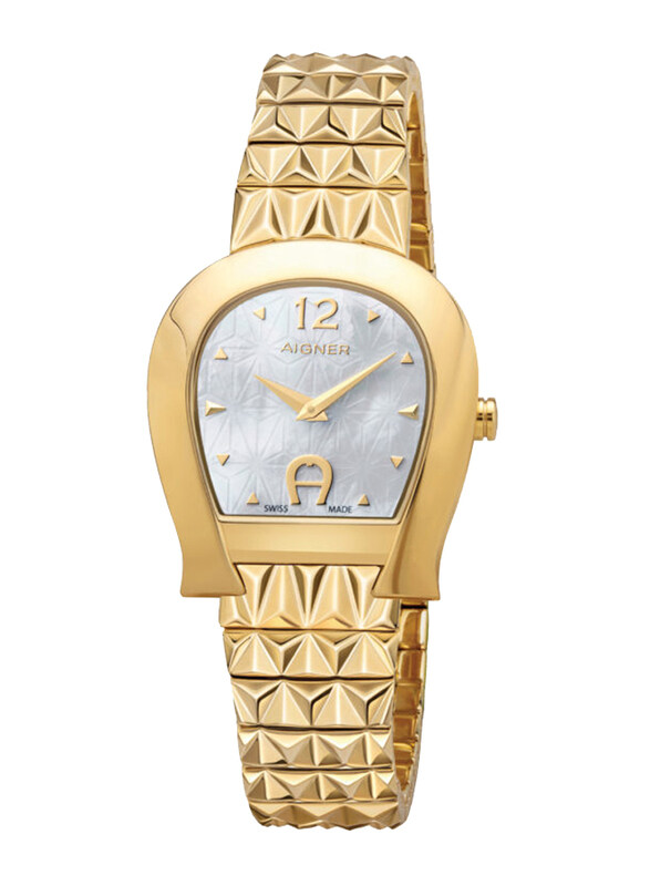 

Aigner Carrara Analog Watch for Women with Stainless Steel Band & Water Resistant, M A154202, Gold-Mother Of Pearl