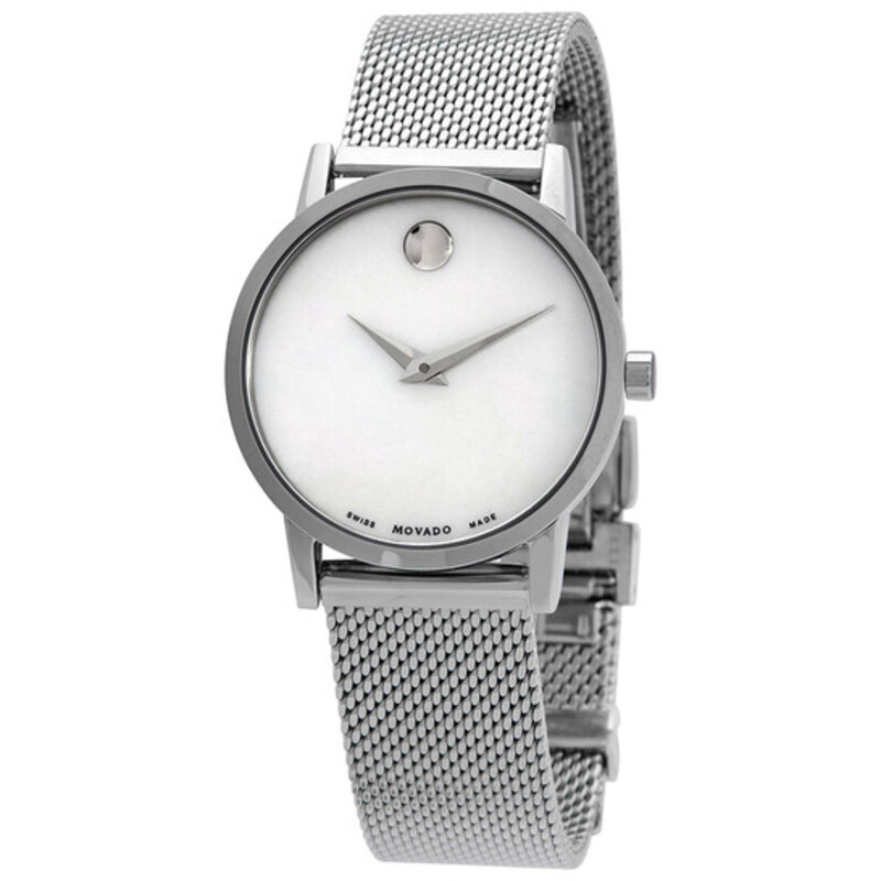 

Movado Analog Watch for Women with Mesh Band, 7613272317100, Silver-White