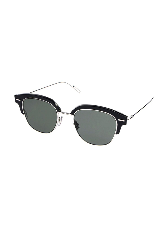 Christian Dior Wayfarer Full Rim Silver/Black Sunglasses for Men, Grey Lens, DIORTENSITY 7C52K 48