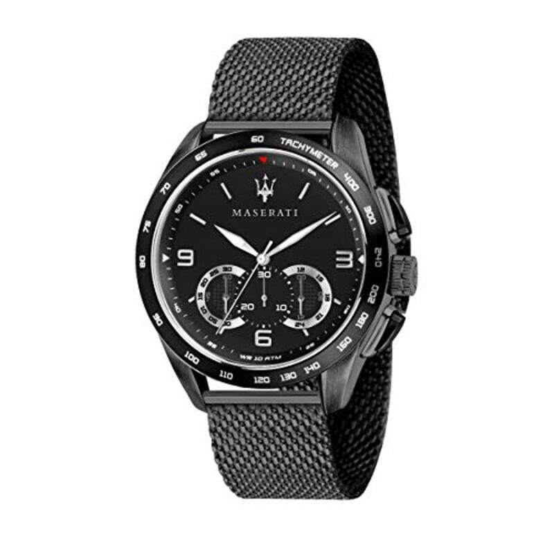 

Maserati Analog Watch for Men with Mesh Band, R8873612031, Black-Black