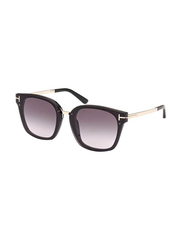 Tom Ford Full-Rim Square Black Sunglasses for Men, Grey Lens, Ft1014/s 01b, 68/11/140
