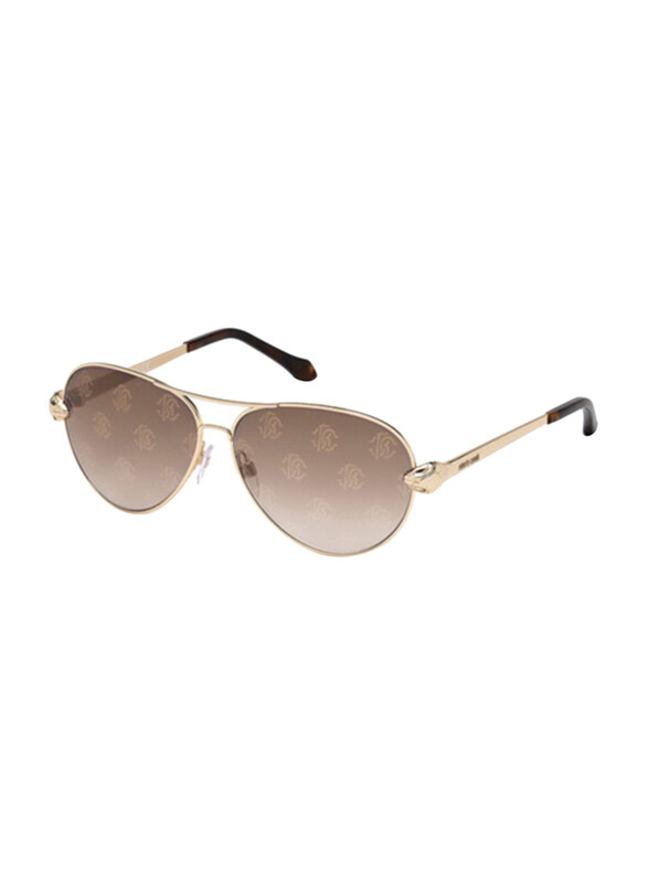 

Roberto Cavalli Full-Rim Aviator Havana Sunglasses for Women, Brown Lens, Mater-884s-28f, 58/12/135