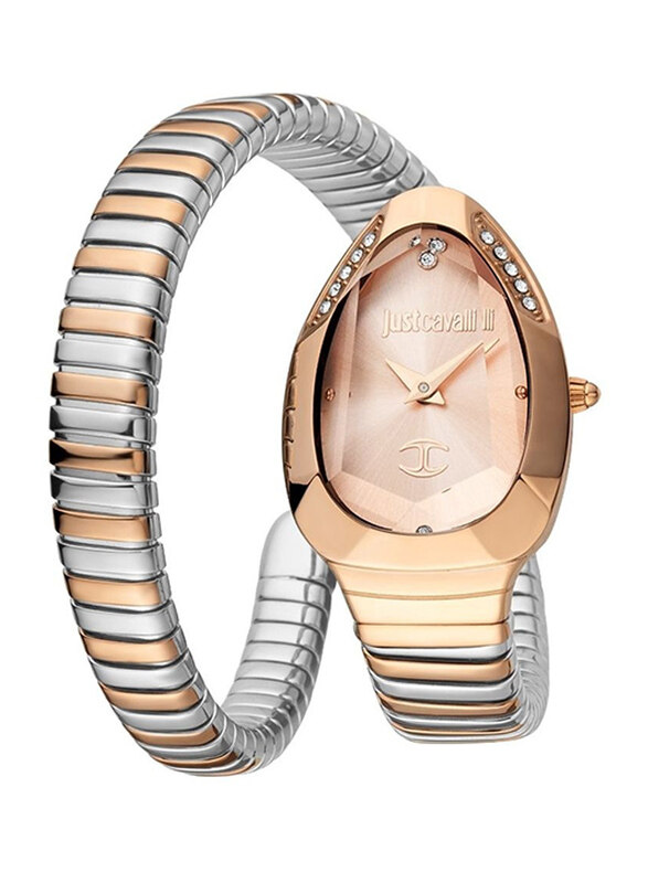 

Just Cavalli Analog Watch for Women with Stainless Steel Band, Water Resistant, JC1L208M0075, Rose Gold/Silver-Rose Gold