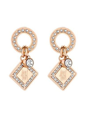 Cerruti 1881 Stainless Steel Chain Earrings for Women, Rose Gold