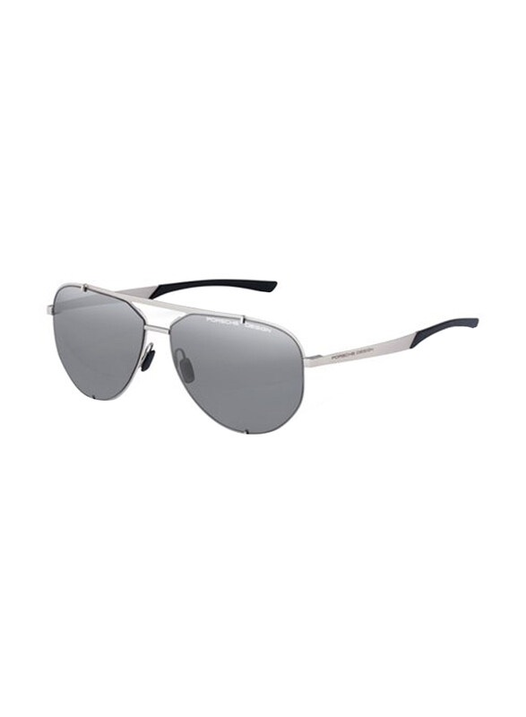 

Porsche Design Full-Rim Pilot Silver Sunglasses for Men, Silver Lens, P8920-B, 63/14/145