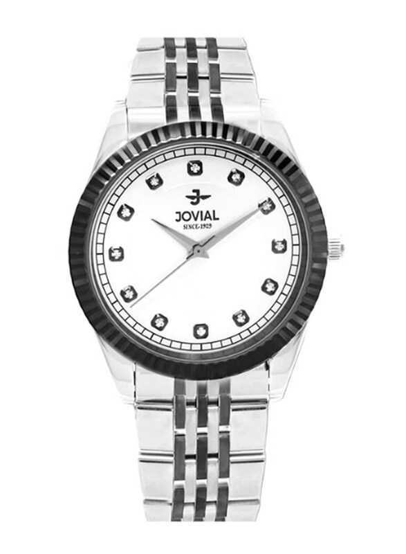 

Jovial Analog Watch for Women with Stainless Steel Band, Water Resistant, 5058LSMQ01E, Silver-White