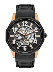 Cerruti 1881 Analog Watch for Men with Leather Band, Water Resistant and Chronograph, CIWGE2206304, Black-Black