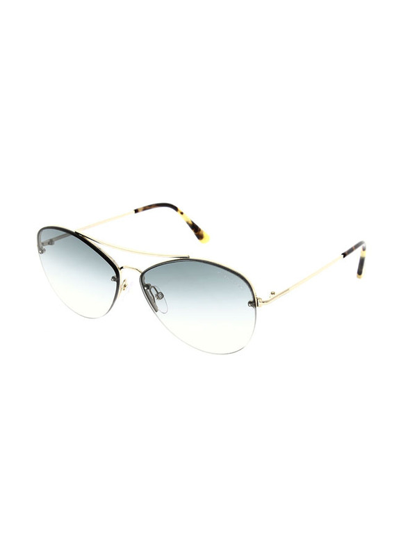 Tom Ford Aviator Full Rim Silver Sunglasses for Women, Silver Lens, MARGRET-02 TF566 28W 60-13 140