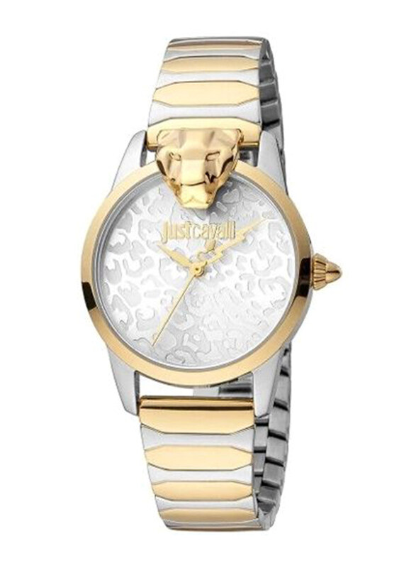 

Just Cavalli Analog Watch for Women with Stainless Steel Band, JC1L220M0275, Gold-White
