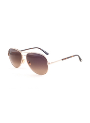 Tom Ford Full Rim Aviator Rose Gold Sunglasses for Unisex, Brown Lens, TF823, 28F 59-14