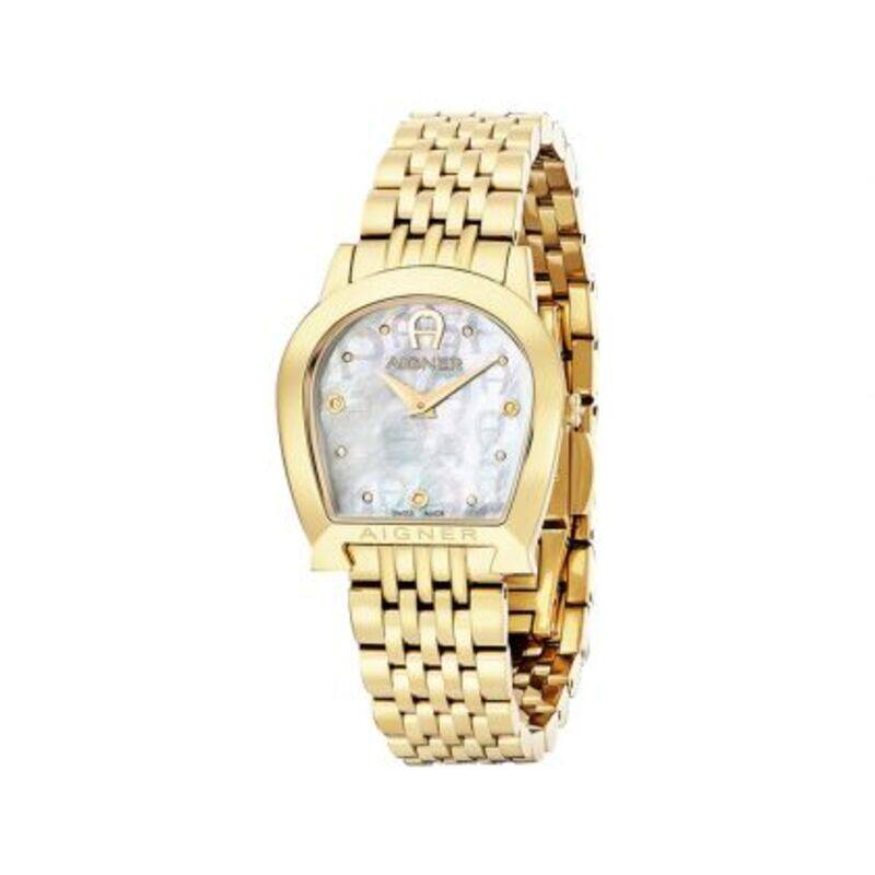 

Aigner Alessandria Analog Watch for Women with Stainless Steel Band, M A130207, Gold-Silver