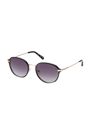 Guess Full-Rim Round Glossy Black Sunglasses Unisex, Gradual Smoke Lens, Gu00068/s 01b, 53/22/145