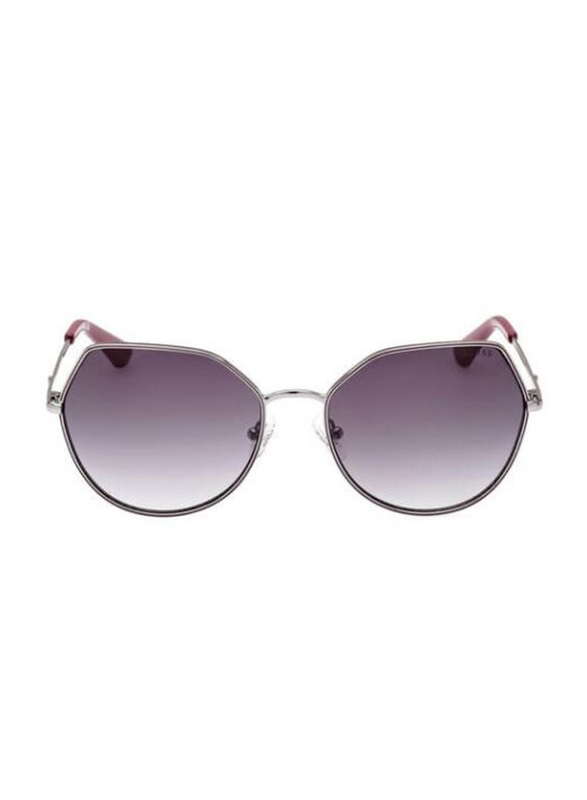 Guess Full-Rim Irregular Dark Grey Sunglasses For Women, Grey Lens, GU7867 08B, 58/18