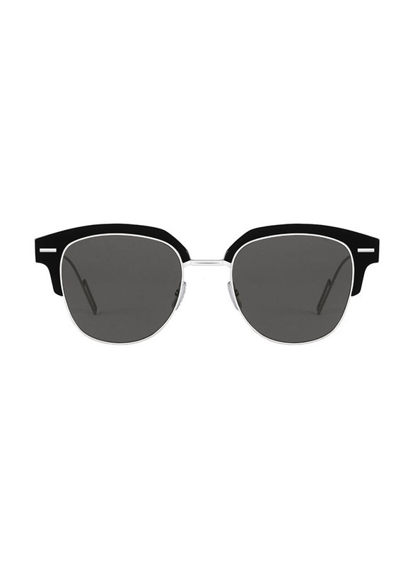 Christian Dior Wayfarer Full Rim Silver/Black Sunglasses for Men, Grey Lens, DIORTENSITY ABRAQ 68-19 150